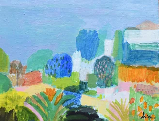 Bunte abstrakte Landschaft