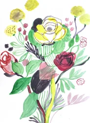Lebendiger Blumenstrauß