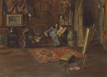 Innenraum von William Merritt Chases Studio in der Tenth Street