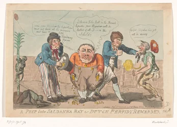 Karikatur über die Kapitulation der Batavischen Flotte in der Saldanhabucht, 1796