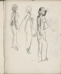 Drei stehende indische Figuren