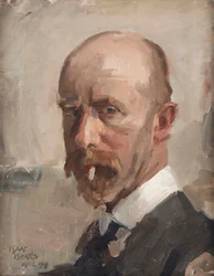 Selbstporträt mit Zigarette, 1909