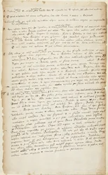Aufzeichnung eines Experiments in sechs Stufen, beginnend mit Destillation, gefolgt von Verbrennung, weiterer Destillation, Dekoktion, Kalzination und Sublimation, ca. 1700