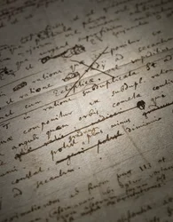 Zwei Seiten mit Überarbeitungen der Principia Mathematica