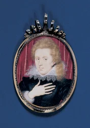 Porträtminiatur eines jungen Gentlemans, ca. 1615