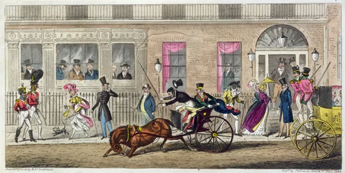 Außenansicht der Fishmongers Hall, ein regelmäßiger Zusammenbruch, 1824