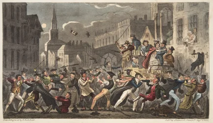 Stadt und Gown, aus The English Spy, veröffentlicht 1824