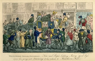 White Horse Cellar, Piccadilly, aus: 36 Szenen aus dem wirklichen Leben, 1821