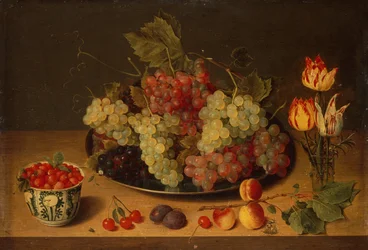 Stillleben mit Früchten und Blumen
