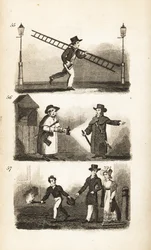 Der Laternenanzünder, Wächter und Linkboy