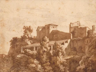 Ansicht einiger Häuser (Tivoli?)