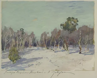 Garten im Schnee, 1880er