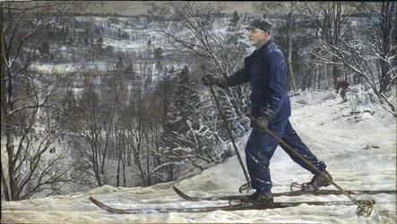Kliment Woroschilow auf einer Skitour
