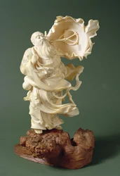 Weiser mit wehendem Hut, ca. 1900