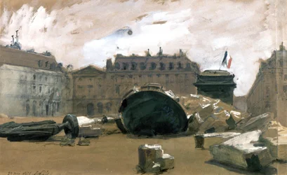 Kommune von Paris: die gestürzte Vendôme-Säule