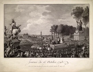 Die Hinrichtung von Marie Antoinette am 16. Oktober 1793, ca. 1795