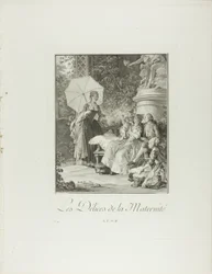 Die Freuden der Mutterschaft, aus Monument du Costume Physique et Moral de la fin du Dix-huitième siècle