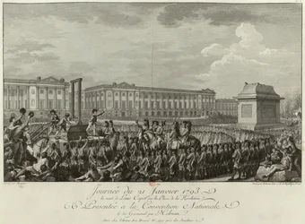 Die Hinrichtung von Ludwig XVI. auf dem Place de la Révolution am 21. Januar 1793
