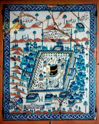 Islamische Kunst: Ansicht von Mekka und Kaaba