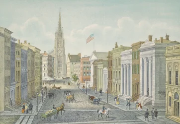 Wall Street, New York im Jahr 1847