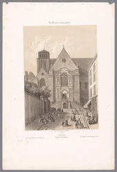 Blick auf die Kathedrale der Heiligen Dreifaltigkeit in Laval (Hedendaags Frankreich)