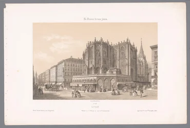Ansicht der Kirche Saint-Nizier und der Rue de l