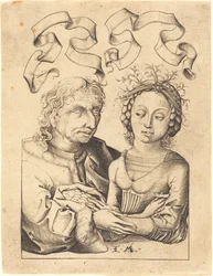 Der törichte alte Mann und das junge Mädchen, ca. 1480-1490