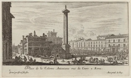 Place de la Colonne Antoniane rue du Cours in Rom