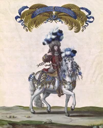 Der Prinz von Condé als Kaiser der Türkei, Teil des Karussells von Ludwig XIV. (1638-1715) vor den Tuilerien, 5. Juni 1662