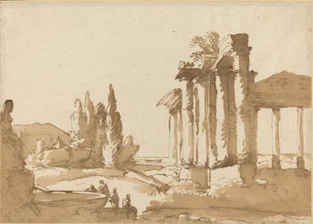 Landschaft mit Ruinen