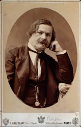 Porträt des italienischen Opernkomponisten Enrico (Errico) Petrella (1813-1877)