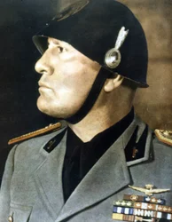 Porträt von Mussolini