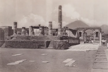 Tempio Di Giove, Tempel des Jupiter (s/w Foto)