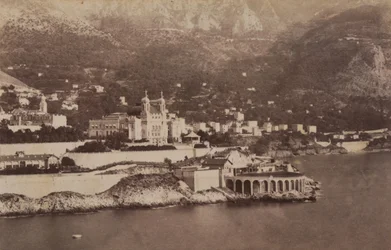 Der Golf von Montecarlo, 07/1887 (s/w Foto)