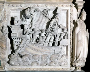 Schiff aus dem 14. Jahrhundert. Kirche St. Eustorgio in Mailand