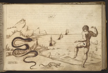Add. 82955, f.115 Schlange (