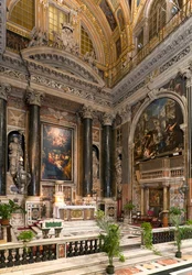 Barockkunst: Innenansicht der Jesuitenkirche des Heiligen Namens Jesu (Chiesa del Gesù) in Rom