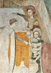 Bicocca degli Arcimboldi: Fresko aus dem 15. Jahrhundert (Detail)