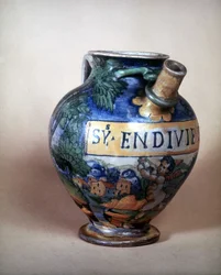 Keramikkrug von Urbin. 16. Jahrhundert. Museo del Castello, Mailand