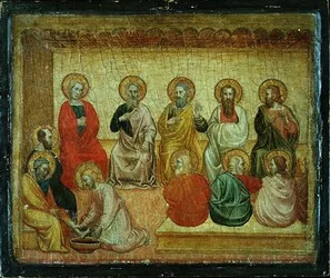 Christus wäscht den Jüngern die Füße, Arezzo, ca. 1390