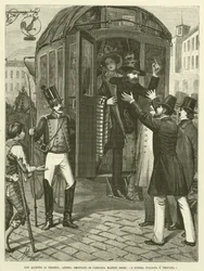 Mit triumphierendem Akzent, kaum aus der Kutsche gestiegen, sagte Mazzini: "L