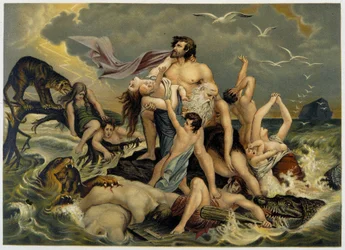 Sintflut - in „Aurea Bibbia classica: storia della rivelazione divina nell