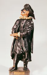 Doktor Balanzone, aus dem Seraphin-Theater (polychromes Holz)