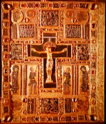Evangelisches Reliquiar (Metall, Edelsteine & Emaille)
