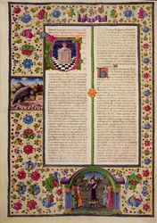Eröffnung des Buches des Propheten Amos, aus der Borso d