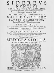 Frontispiz zu Sidereus Nuncius von Galileo Galilei, 1610