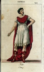 Gaetano Crivelli (1768-1836) in der Rolle des Tito in „La Clemenza di Tito“ von Wolfgang Amadeus Mozart (1756-1791)