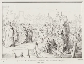 Giovanni Micheli kehrt nach der Niederlage der Bulgaren nach Konstantinopel zurück