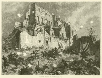 Der titanische Kampf des Schiffes (Gravur)