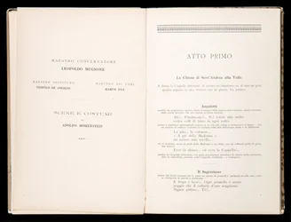 Libretto della Tosca von Giacomo Puccini, Edition Ricordi, Italien
